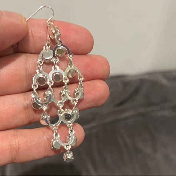 Chandelier Drop Earring Rhinestone Diamond Crystal Silver Statement Jewelry AVON - Picture 7 of 8